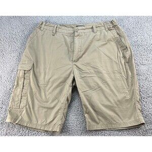 Craghoppers Kiwi Long Shorts Mens 38 Beige Tan Zip Pockets Outdoor Hiking